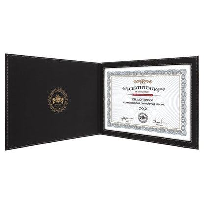 Laserable Leatherette Certificate Holder