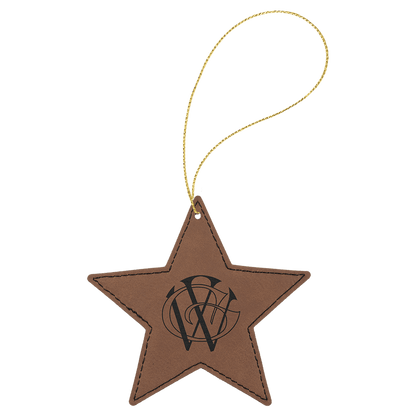 Laserable Leatherette Ornament with String