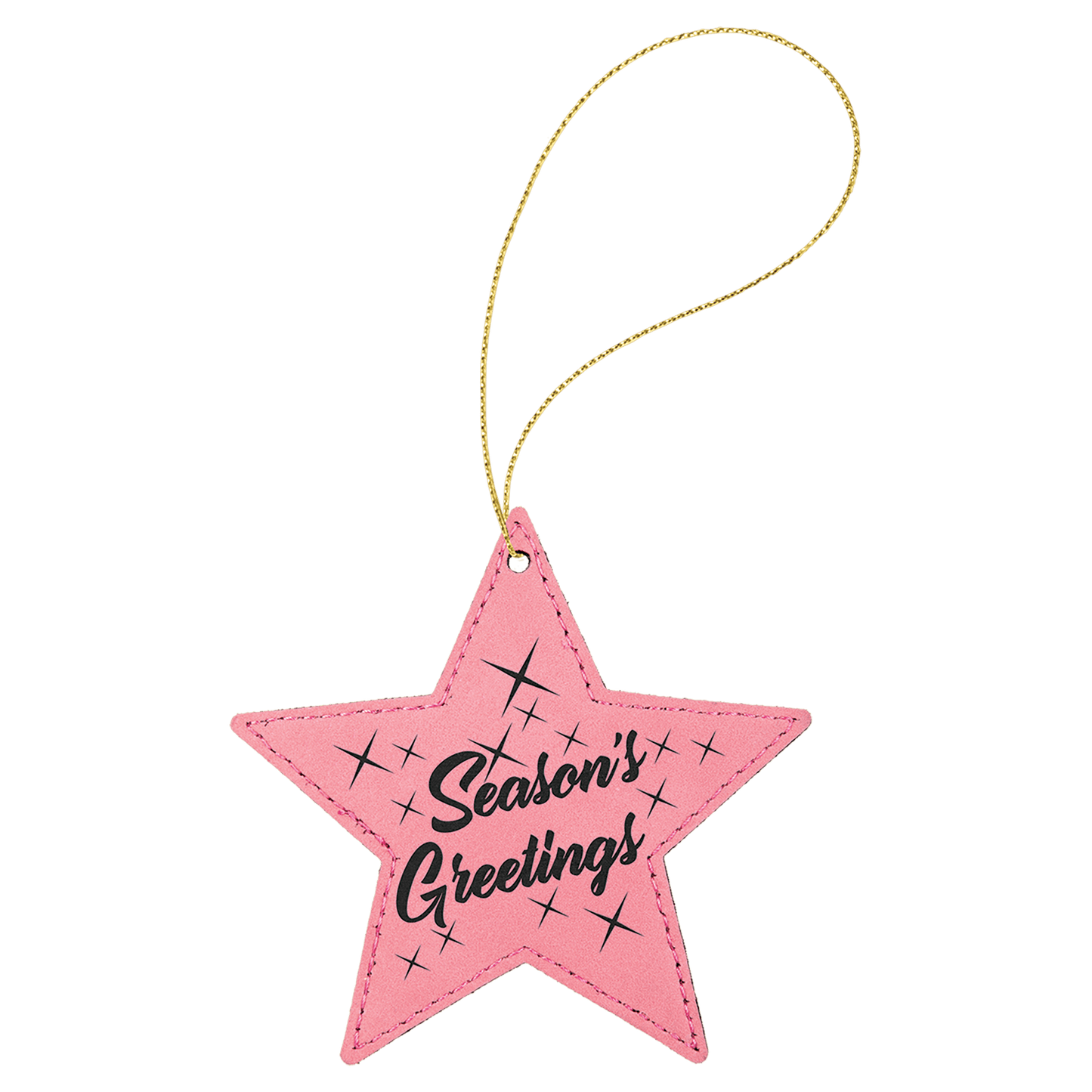 Laserable Leatherette Ornament with String