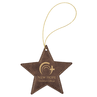 Laserable Leatherette Ornament with String
