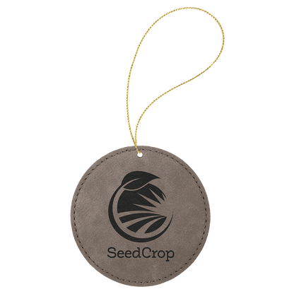 Laserable Leatherette Ornament with String