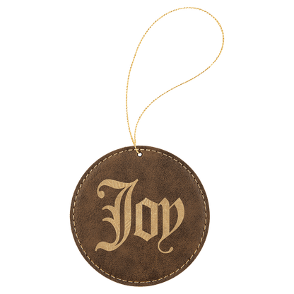 Laserable Leatherette Ornament with String