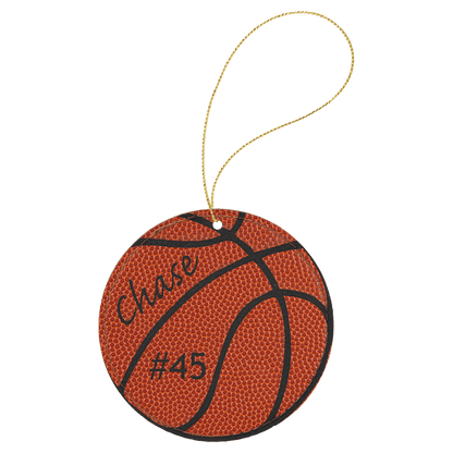 Laserable Leatherette Ornament with String