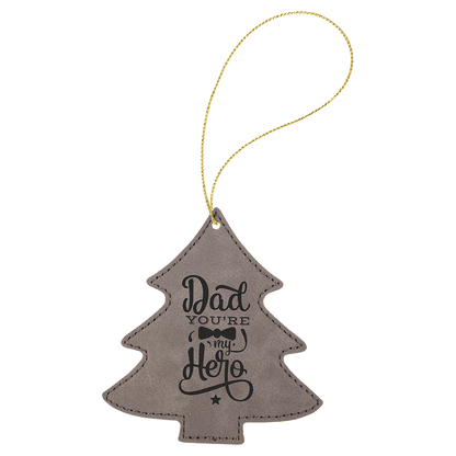 Laserable Leatherette Ornament with String