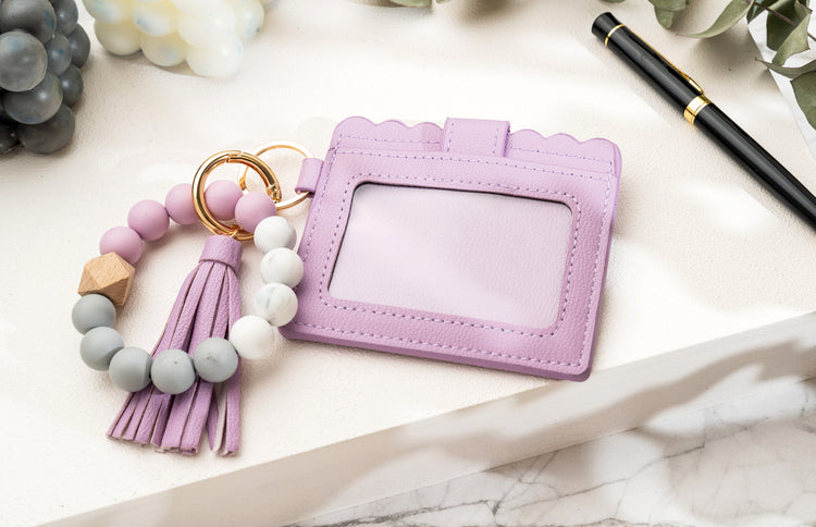 Keychain Wallet With Wristlet Bangle Bracelet, Keyring Bangle, Key Holder,  Bangle Key Ring, Leather Wallet, Personalized Gifts For Her Women