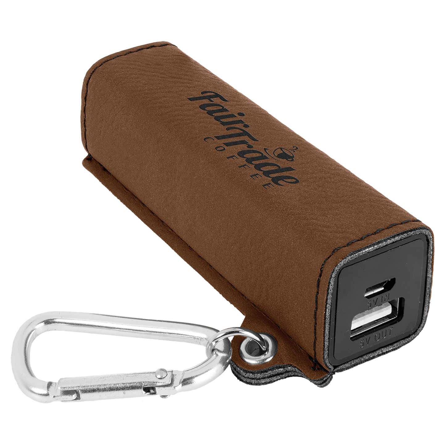 Laserable Leatherette 2200 mAh Power Bank with USB Cord