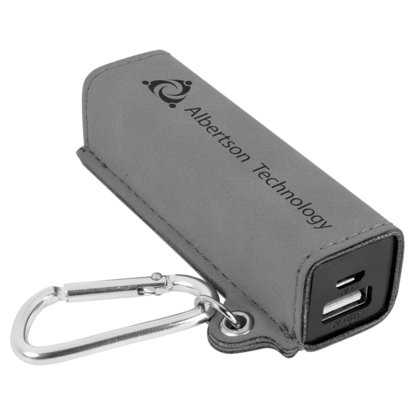 Laserable Leatherette 2200 mAh Power Bank with USB Cord