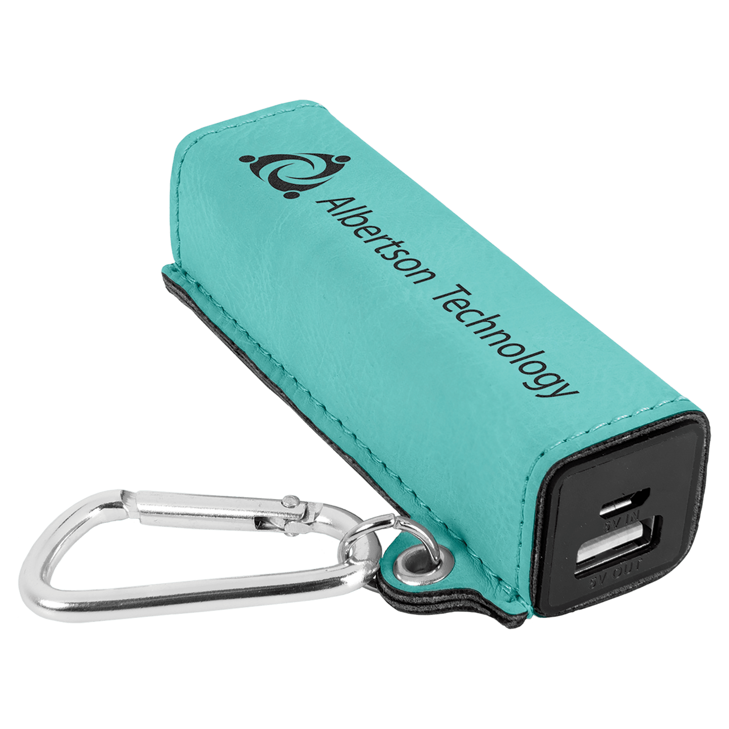 Laserable Leatherette 2200 mAh Power Bank with USB Cord