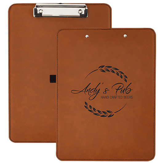 9" x 12 1/2"  Laserable Leatherette Clipboard