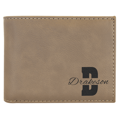 Laserable Leatherette Bifold Wallet