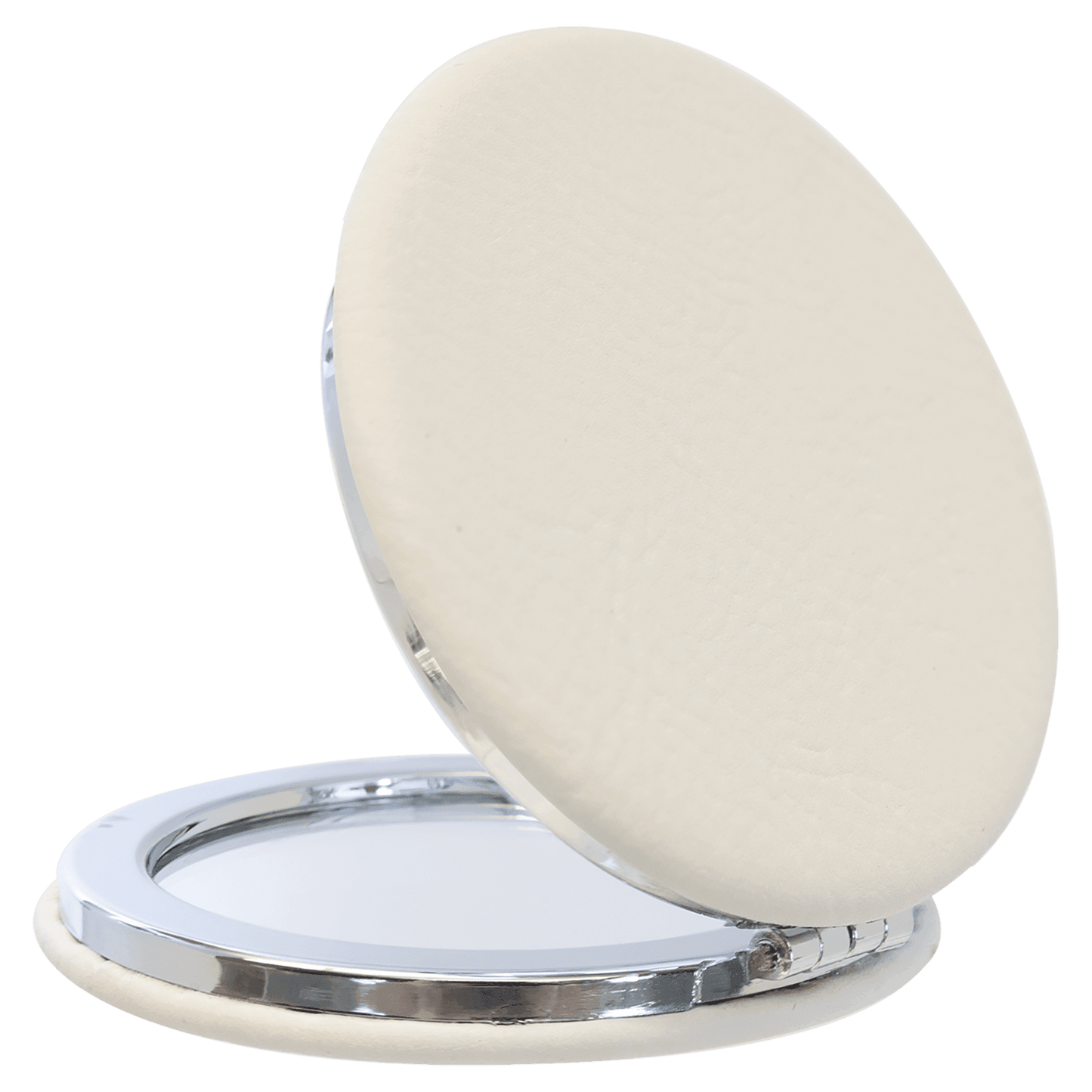 2 1/2" Laserable Leatherette Compact Mirror