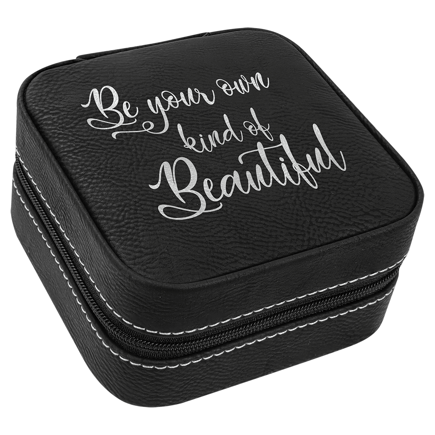 4" X 4" Laserable Leatherette Travel Jewelry Box