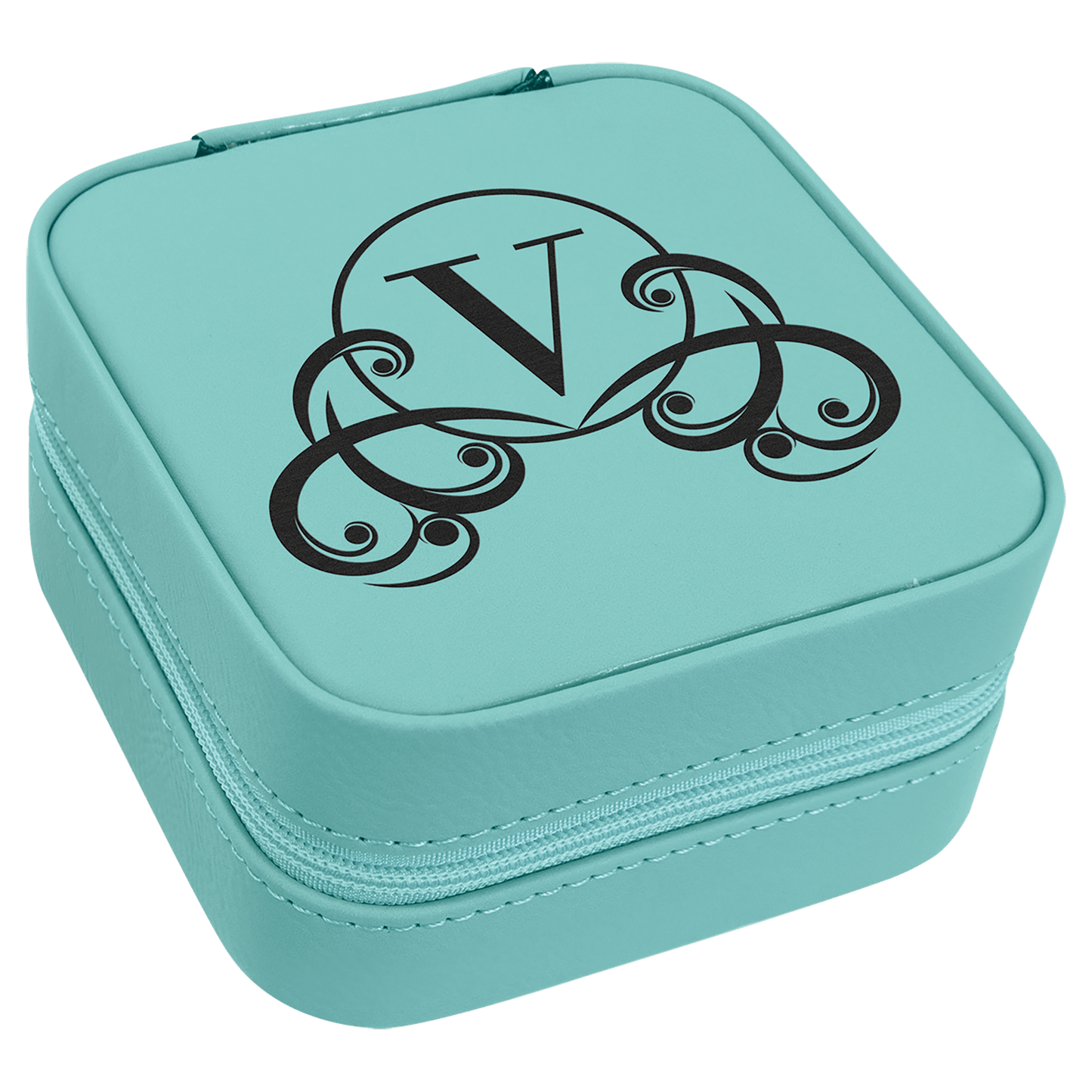 4" X 4" Laserable Leatherette Travel Jewelry Box