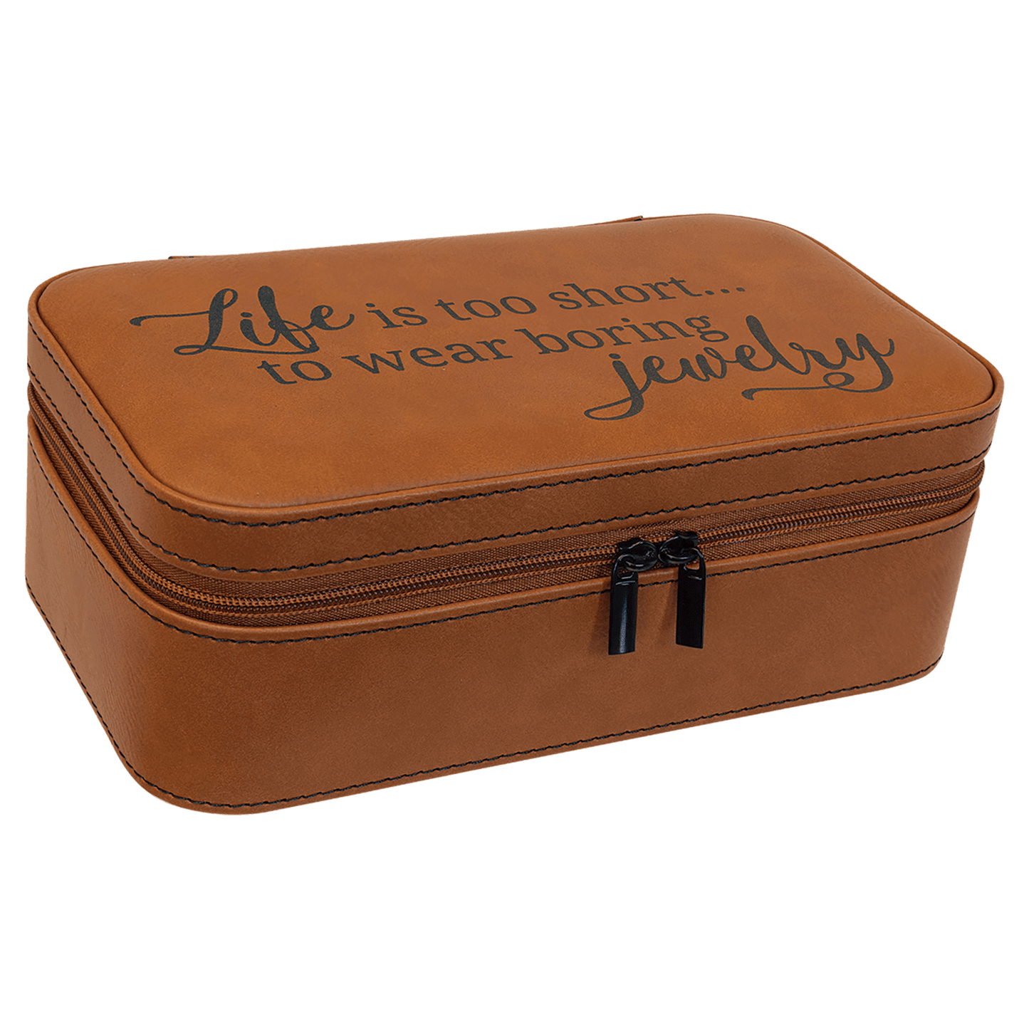 7 1/2" X 4 1/2" Laserable Leatherette Jewelry Box