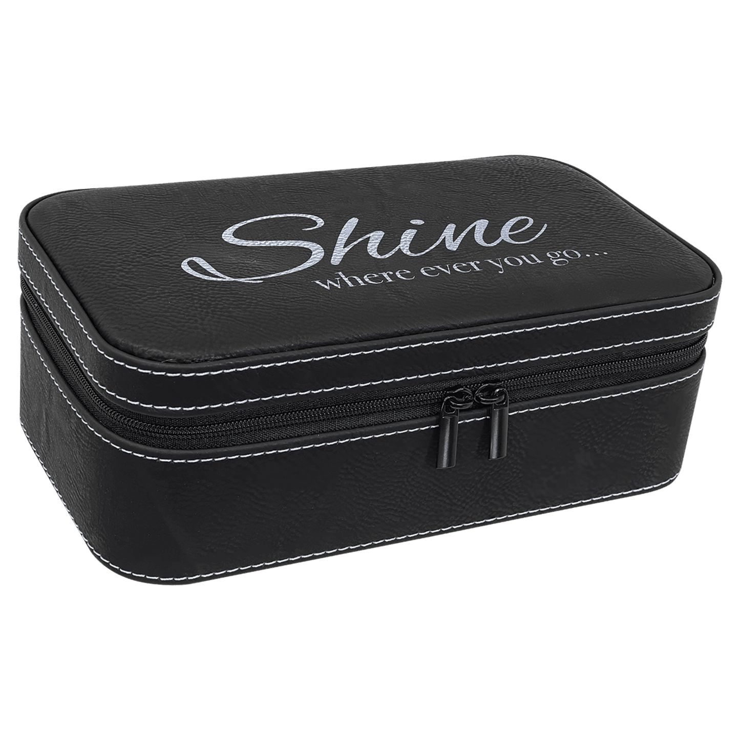 7 1/2" X 4 1/2" Laserable Leatherette Jewelry Box