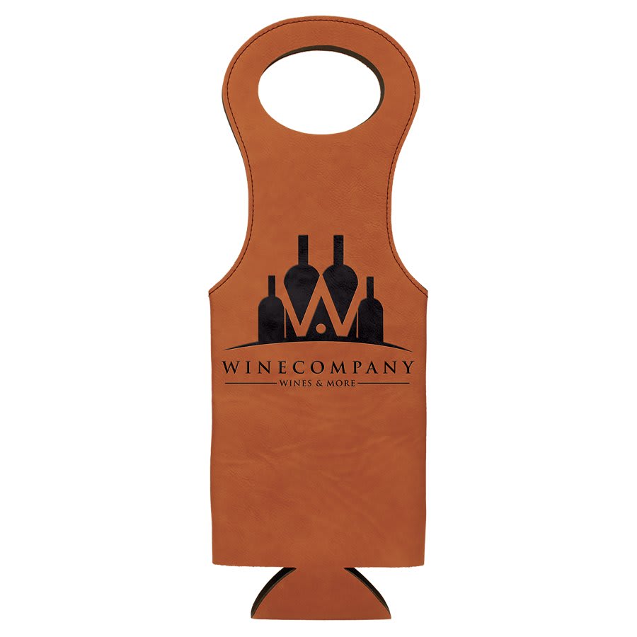 Laserable Leatherette Wine Bag