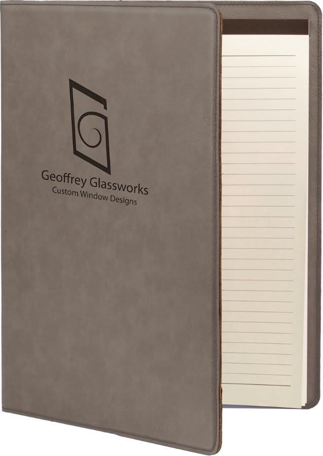 Laserable Leatherette Portfolio with Notepad