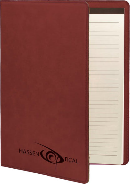 Laserable Leatherette Portfolio with Notepad