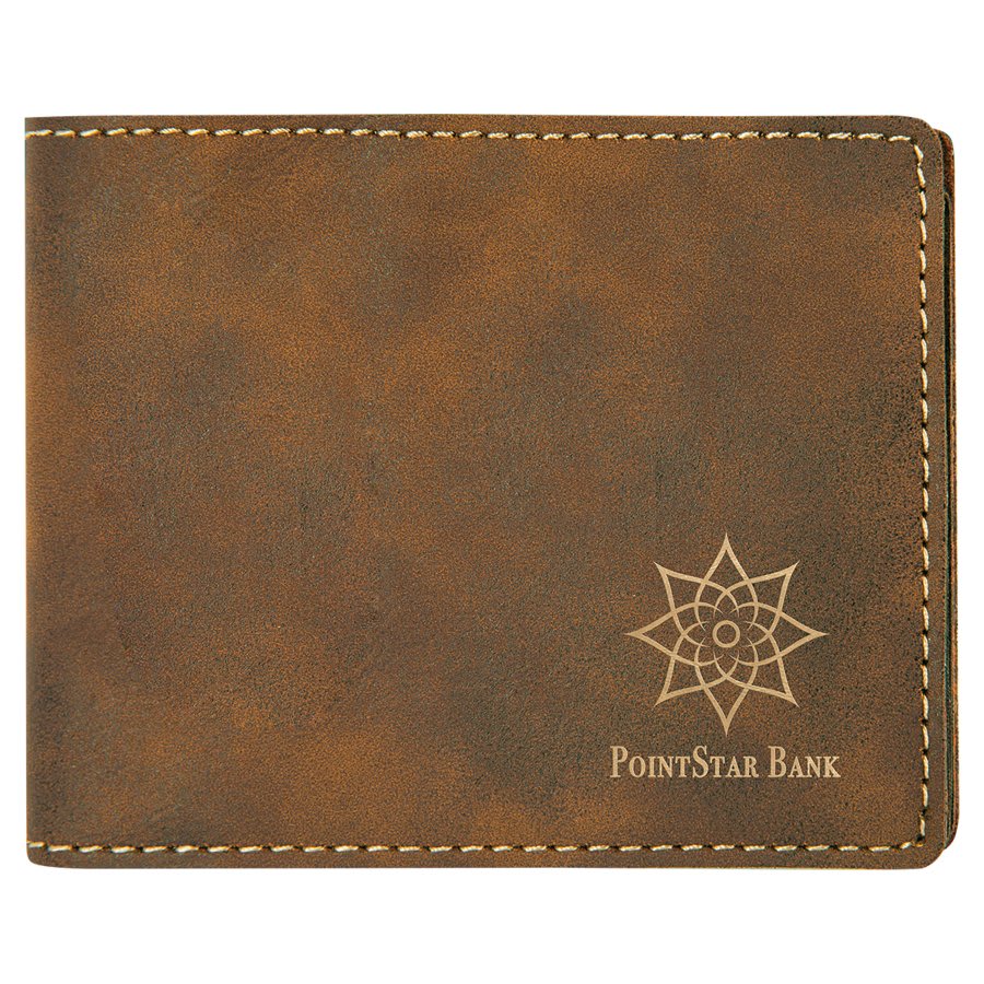 Laserable Leatherette Bifold Wallet