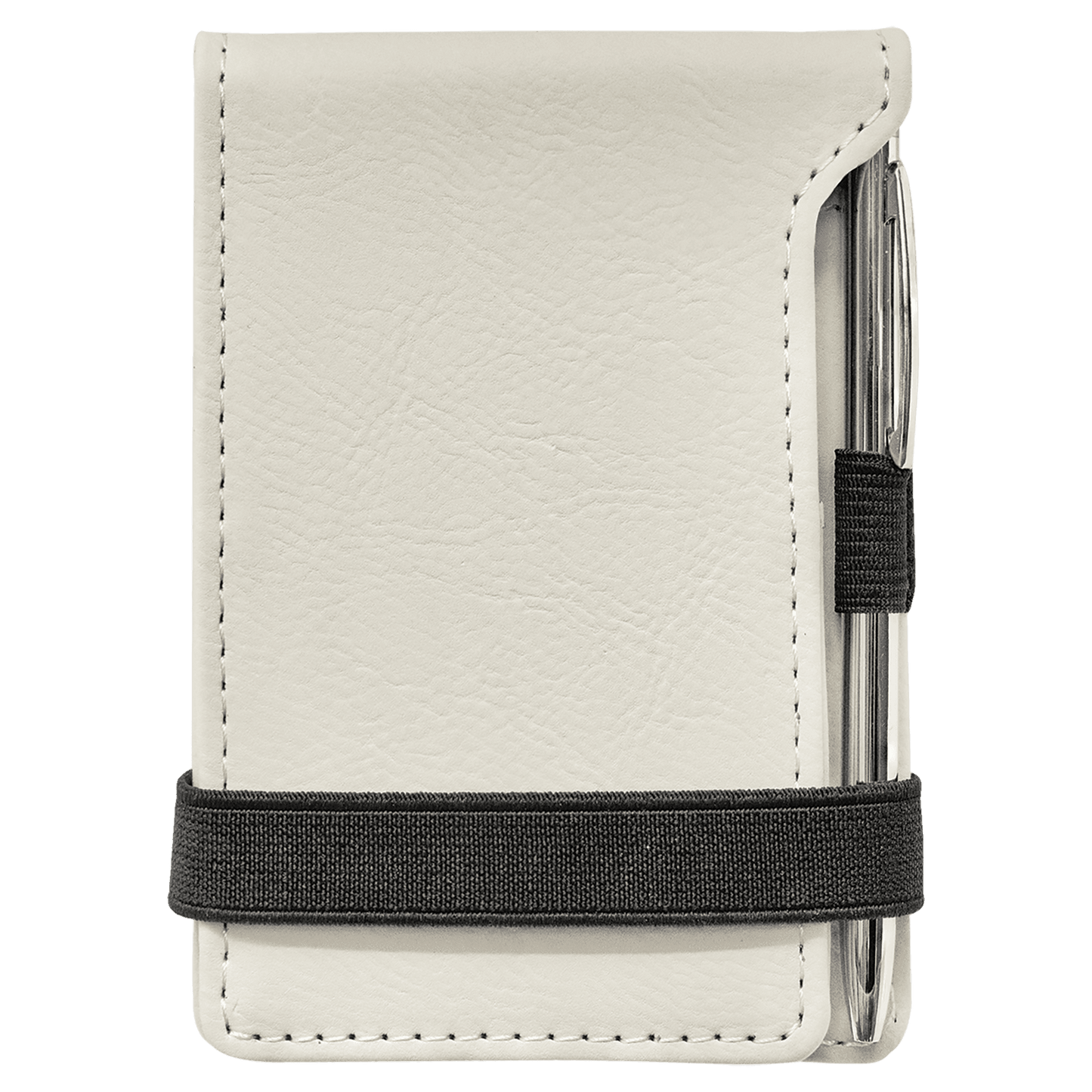 3 1/4" x 4 3/4" Laserable Leatherette Mini Notepad with Pen