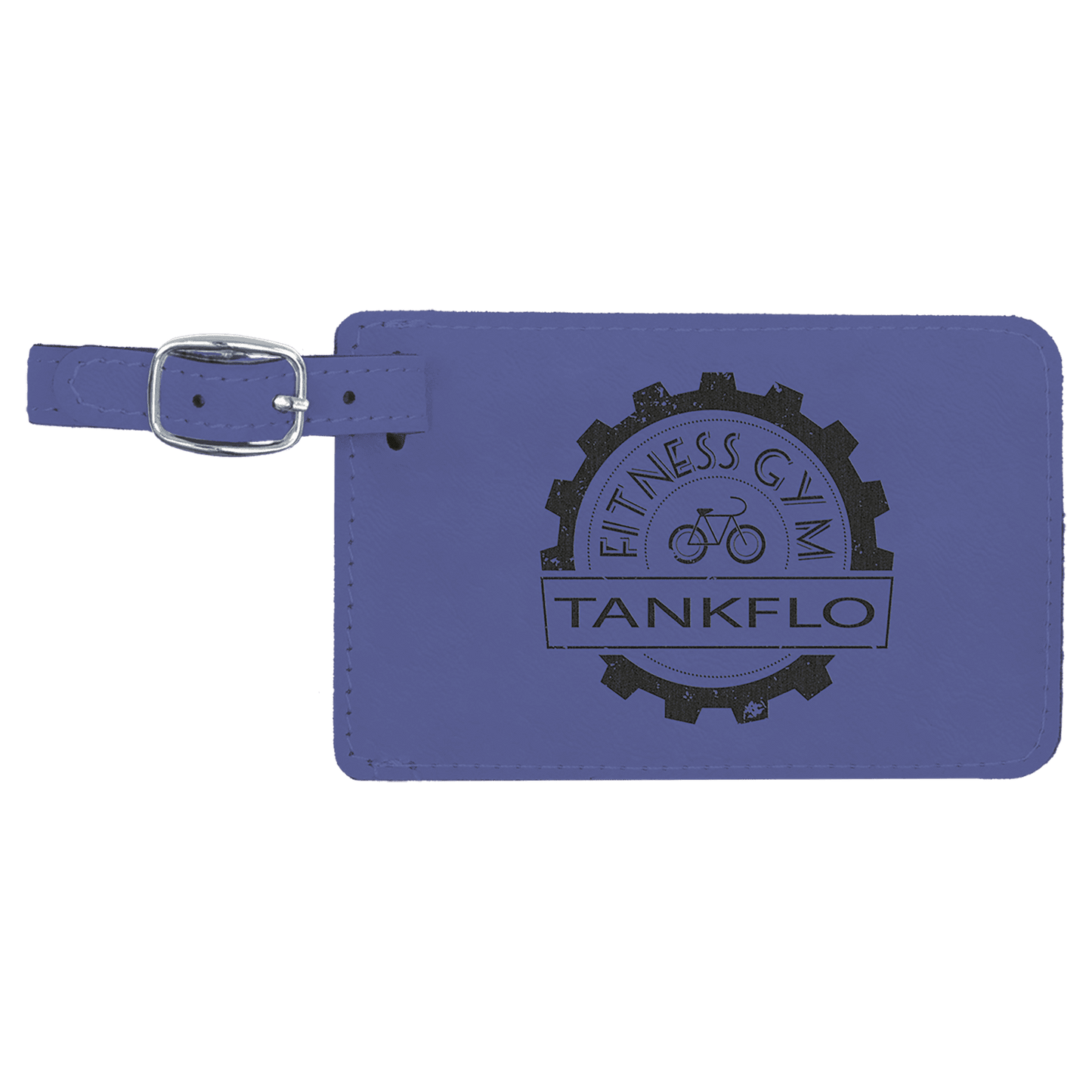 4 1/4" x 2 3/4" Laserable Leatherette Luggage Tag