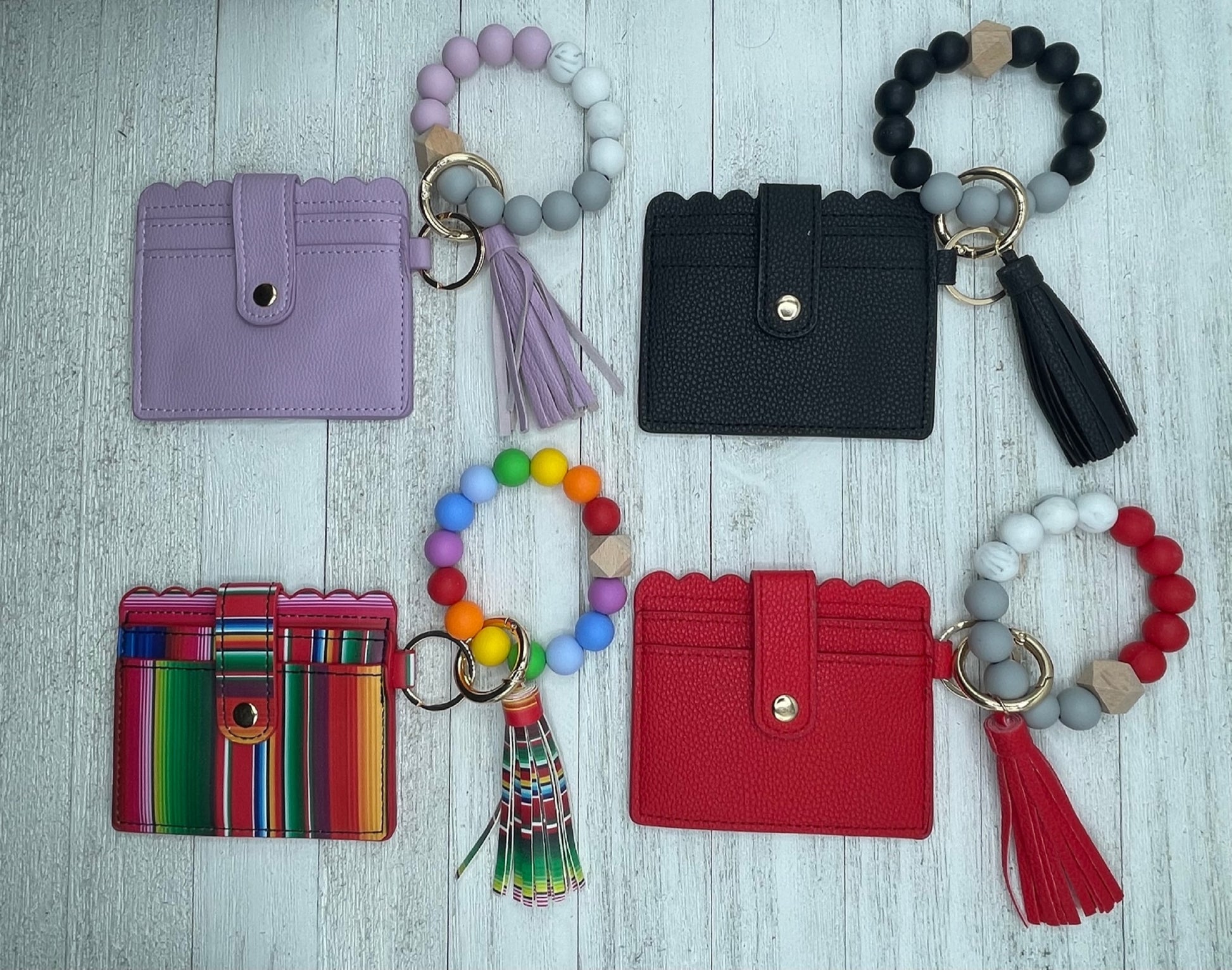 Keychain Wallet With Wristlet Bangle Bracelet, Keyring Bangle, Key Holder,  Bangle Key Ring, Leather Wallet, Personalized Gifts For Her Women