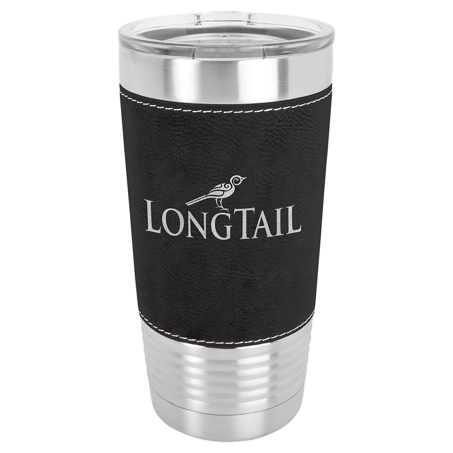 Polar Camel 20 oz. Laserable Leatherette Tumbler with Clear Lid