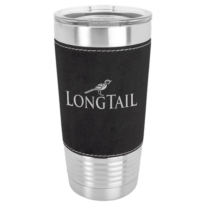 Polar Camel 20 oz. Laserable Leatherette Tumbler with Clear Lid